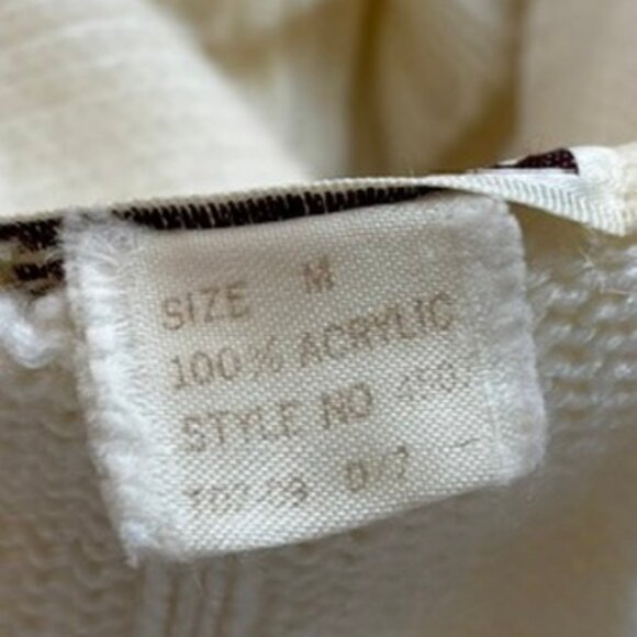 Sears cable knit cardigan cream Grandpa Sweater - Picture 12 of 13